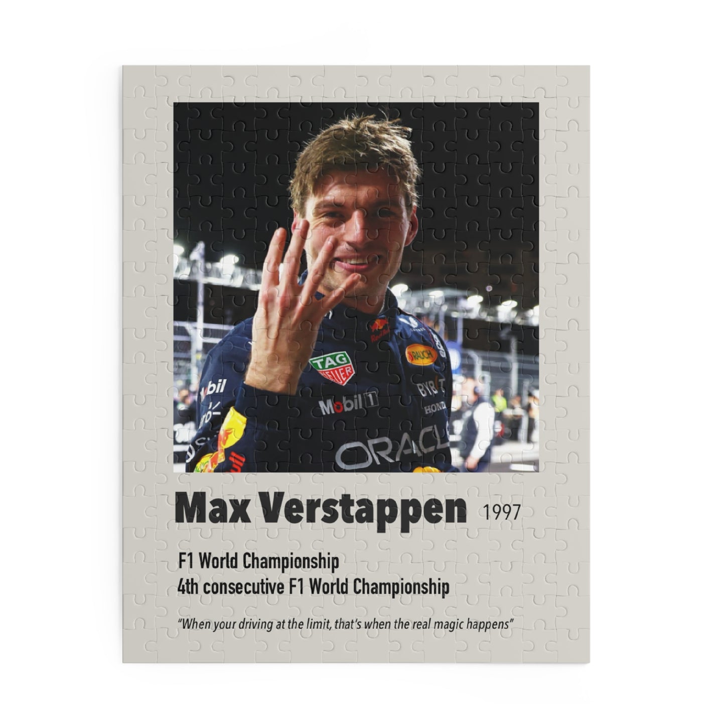 "Max Verstappen" Puzzle Cover Print