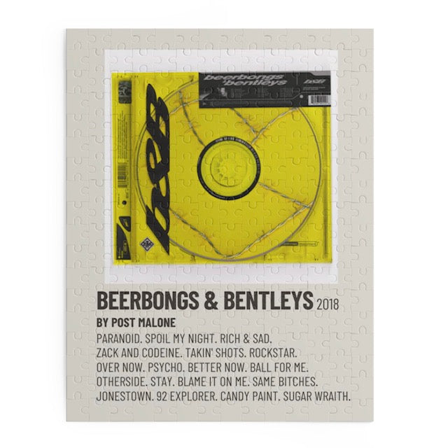 "Beerbongs and Bentleys" Album Puzzle (Post Malone)