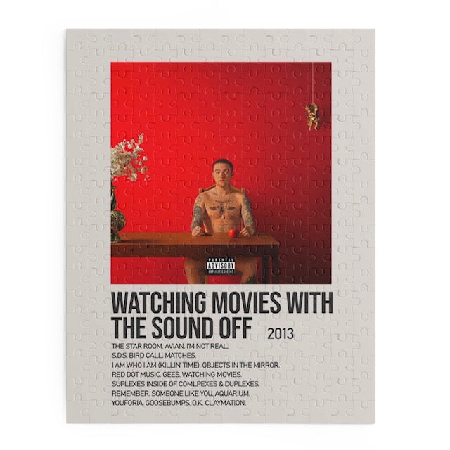 "Watching Movies With The Sound Off" Album Puzzle (Mac Miller)