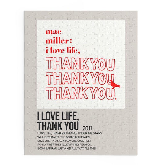 "I Love Life, Thank You" Album Puzzle (Mac Miller)